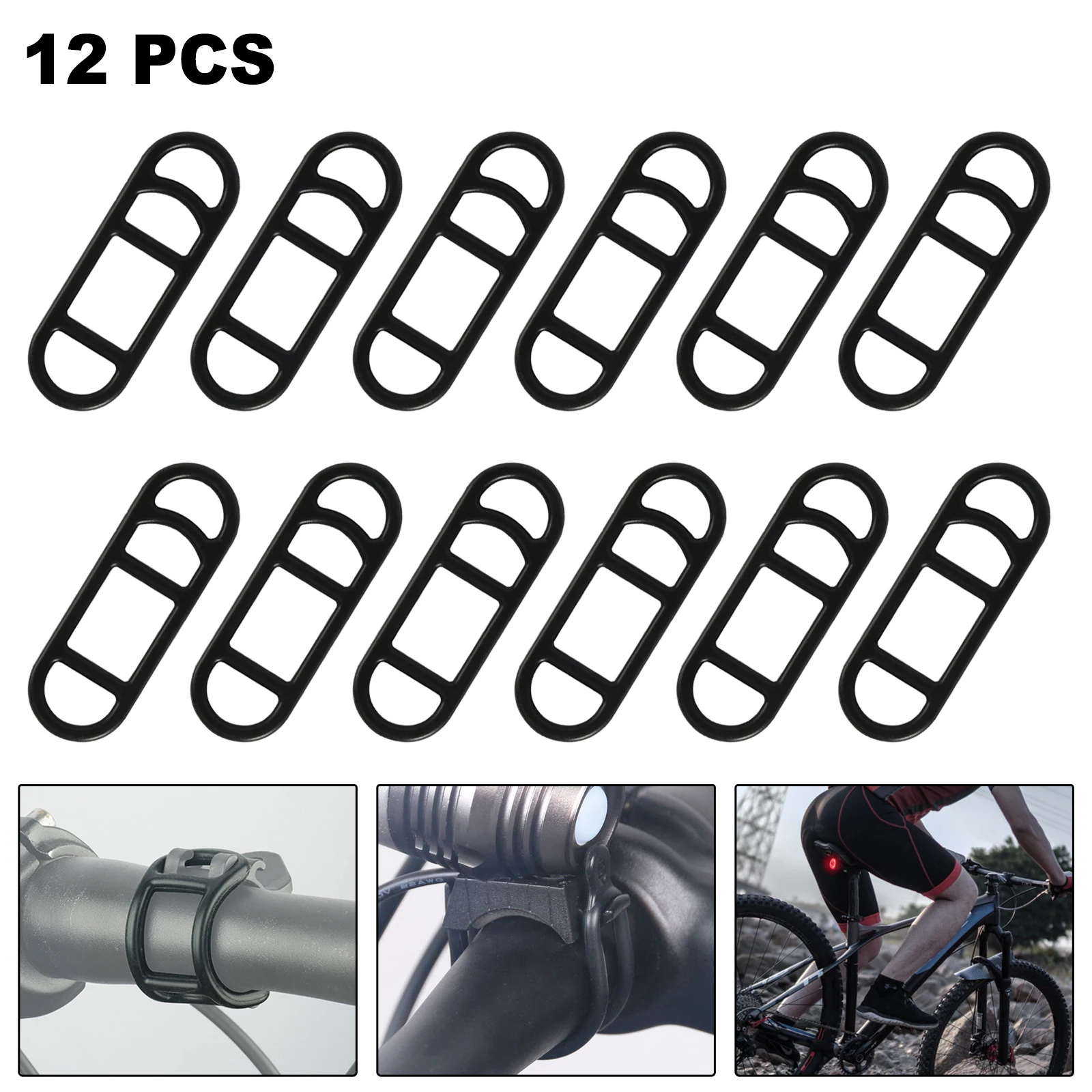 12 stücke Fahrrad Licht halter Fahrrad Lenker Silikon band Band Stretch  Gummiringe Fackel halter Fahrrad zubehör