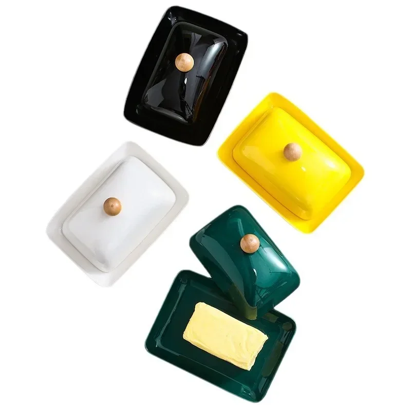 Light Luxury Cheese Storage Case Butter Keep Fresh Box Lid Butter Dish Multipurpose Home Kitchen Food Container Organizer butter storage box 4133887