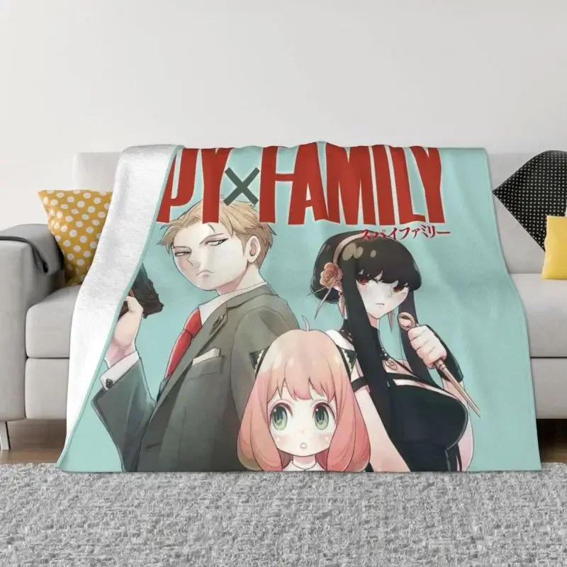 

Spy X Family Anya Anime Blanket Soft Fleece Autumn Warm Flannel Loid Forger Manga Throw Blankets for Sofa Home Bedroom Quilt