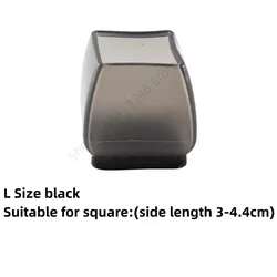 Silicone Chair Leg Pads - Non - Slip, Anti - Noise, Floor Protection Furniture Mats - 16Pcs (L - Black - Square)