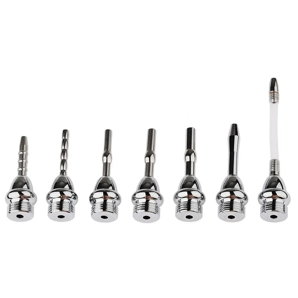 Metal Urethra Catheter Vaginal Anal Cleaner Butt Plug Enema Syringe Toilet Anal Shower Head Beads Bidet Cleaning Kit
