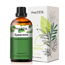 PHATOIL Aromatherapy Essential Oil Blend - 30ml Lemon Eucalyptus, Lavender, Bergamot, Jasmine, Juniper, Rose, Vanilla Scent - 30ml (Spearmint)