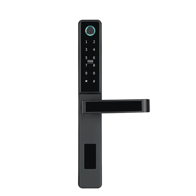 Electronic Aluminum Sliding Door Smart Lock Tuya WiFi Waterproof Fingerprint TTLock Code RFID Card Digital Keypad APP Door Locks 2
