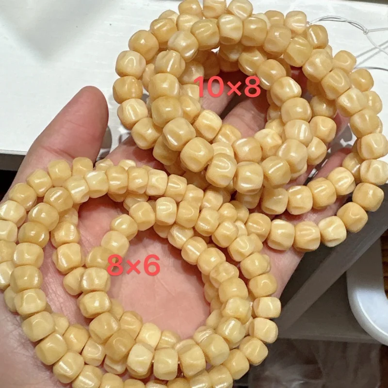 

Wholesale Tibetan Oily Ox Bone 108 Beads Passion Fruit Seed Bracelet Ornament Ox Bone Camel Bone Cacumen Platycladi