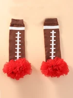 Baseball Basketball Football Soccer Socks Boys Girls Sports Themed Baby Brown Leg Warmer With Chiffon 2