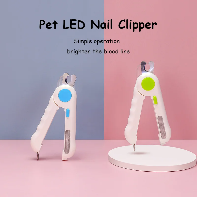 

Professional Pet Nail Clipper Scissors For Dog Nail Clippers Cat Nail Clipper With LED Light Pet Grooming Nail Stylist Supplies