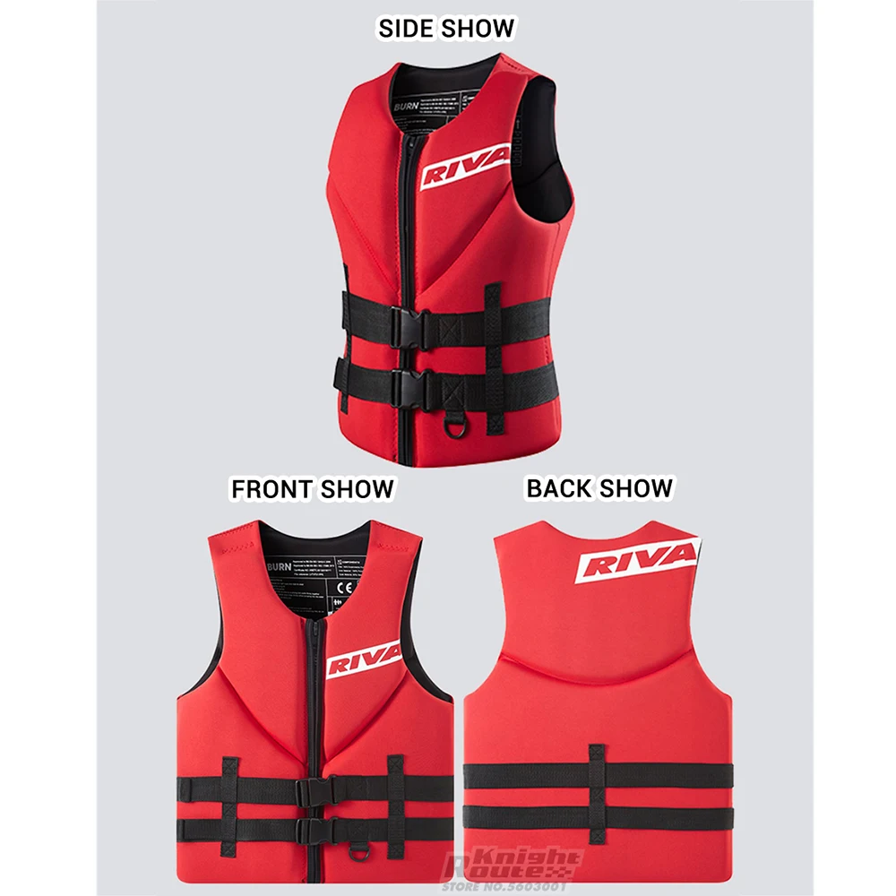 Life Jacket Adults Vest Surf Motorboats  Ski Kayak Fishing Vest Wakeboard Raft Rescue Boat Drifting Life Safety Vest Swimming