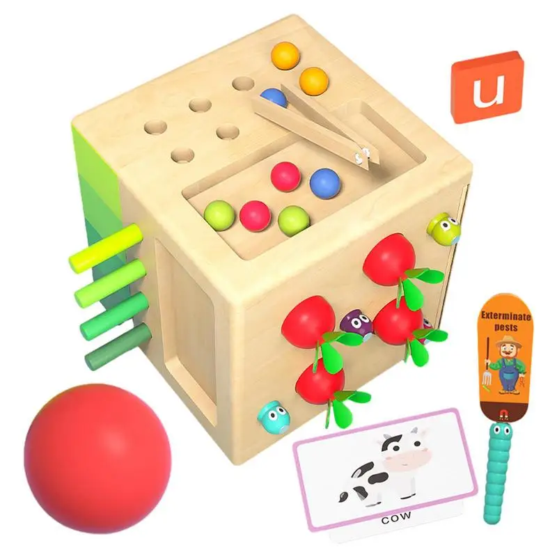 Activity Cube For Babies Kids Activity Cube With Shape Sorting Educational Puzzle Toys For Preschool Learning Boys And Girls