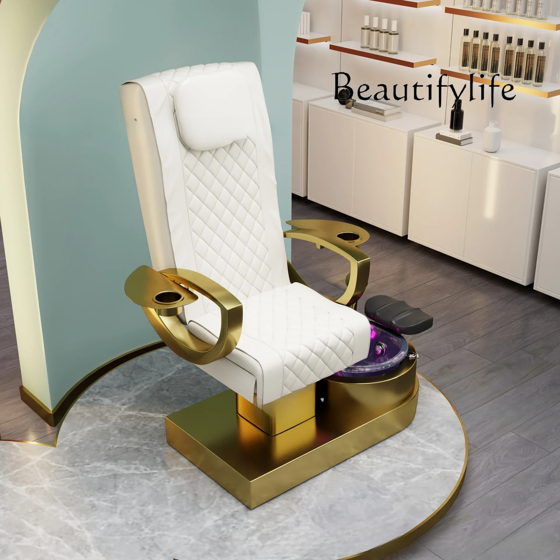 

Light Luxury Pedicure Electric Recliner Rotatable Foot Bath Sofa Manicure Sauna Foot Bath Leisure