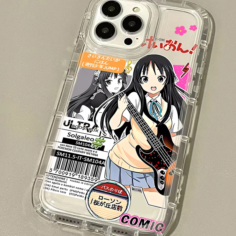 Charming Anime K-ON Girls Clear Phone Case