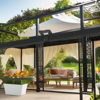 Anthracite Outdoor Garden Gazebo 1