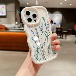 Soft Candy Wave Side Floral Phone Case with Flower Design for Redmi 10 4G (S13274)