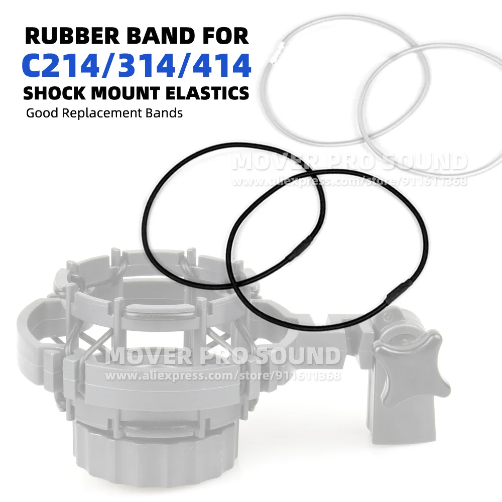 Per Akg C 214 314 414 C214 C314 C414 B Cinghie Elastiche Registrazione Supporto Per Microfono Mic Shock Mount Ring Loop Elastico String