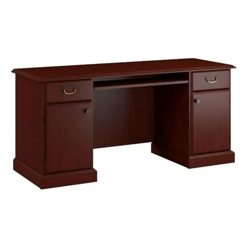 Arlington Computer Desk Storage Keyboard Tray Harvest Cherry Traditional Workspace Professional Office Durable Thermally Fused