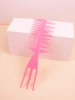 1pcs anti-static double-sided tooth tail handle styling comb plastic hair tool, used for smoothing and straightening hair 2