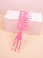 1pcs anti-static double-sided tooth tail handle styling comb plastic hair tool, used for smoothing and straightening hair 2