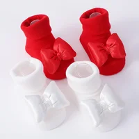 Lovely Bow Baby Headband Socks Set Non Slip Cotton Princess Sock Newborn Hair Band Infant Girl Hair Accessories Gift 4