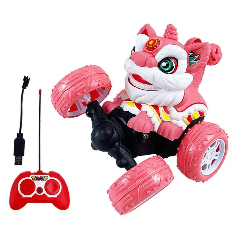 

Stunt Car Toy Car Toy For Kids Lion Dance Design 360-Degree Flipping Toys For Boys Remote Control Climbing Car Remote