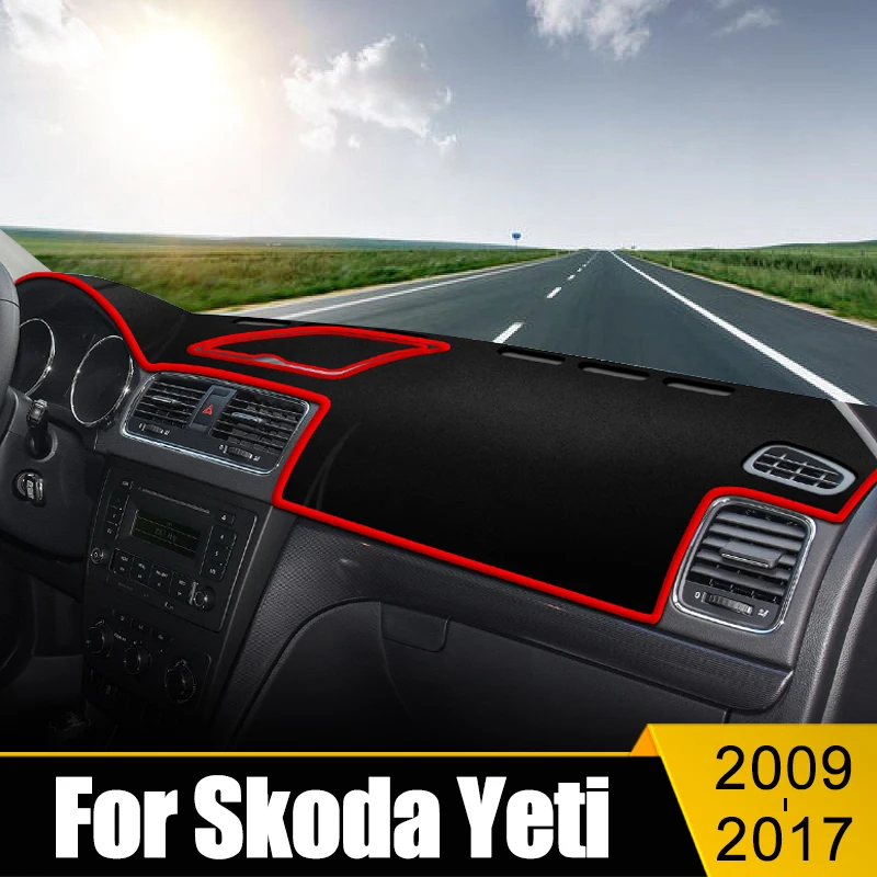 

Car Dashboard Cover Avoid Light Pad Anti-UV Carpets Non-Slip Mat For Skoda Yeti 2009 2010 2011 2012 2013 2014 2015 2016 2017