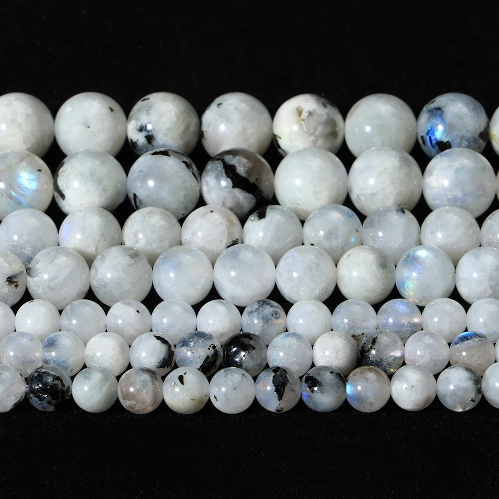 Wholesale Natural Indian Moonstone 6 8 10mm Loose Gemstone Beads for Jewelry Making Wholesale Crystal Beads DIY Accessories 4