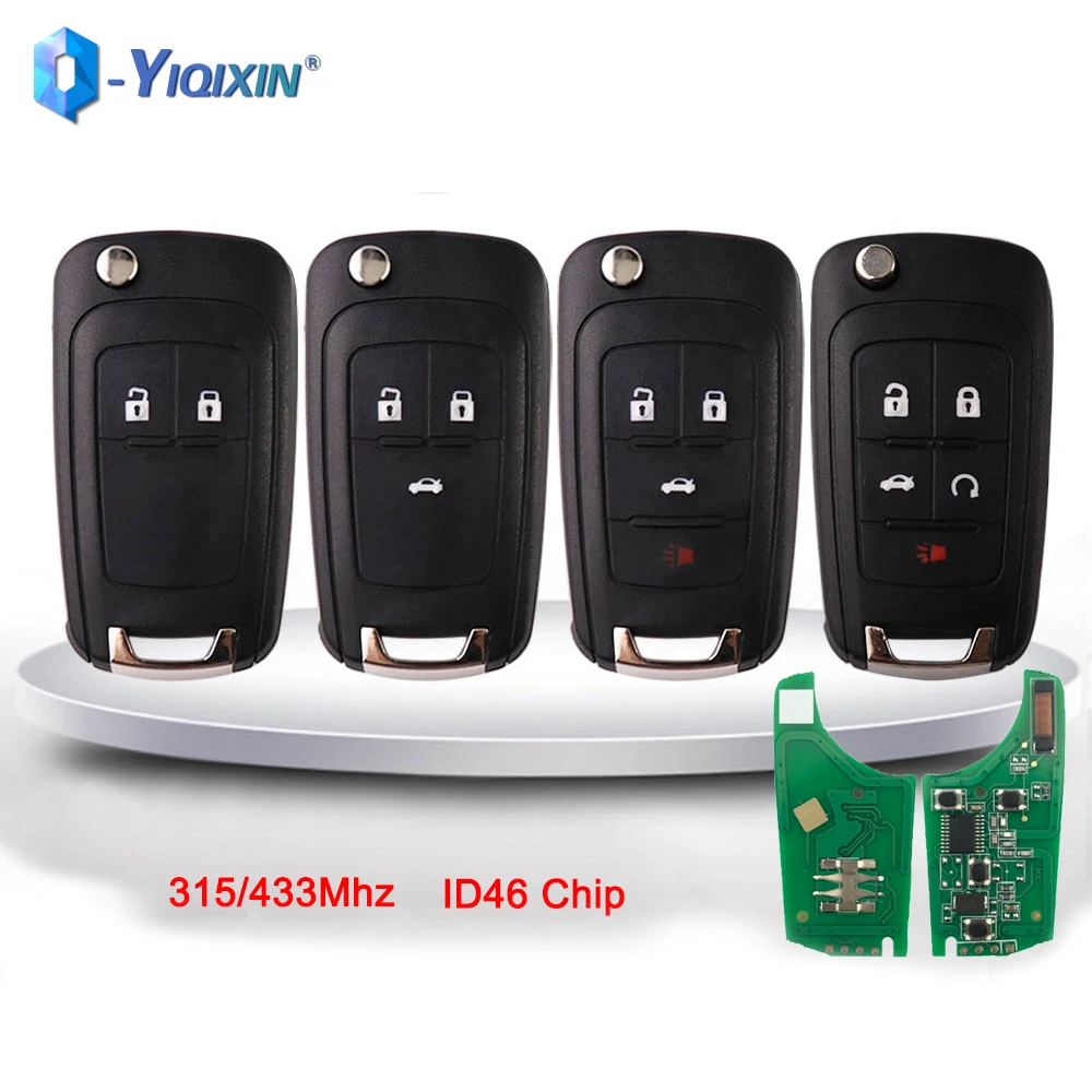 YIQIXIN Smart Remote Car Key For Opel Vauxhall Insignia Astra J Corsa E Zafira C For Chevrolet Cruze For Buick 433Mhz ID46 Chip
