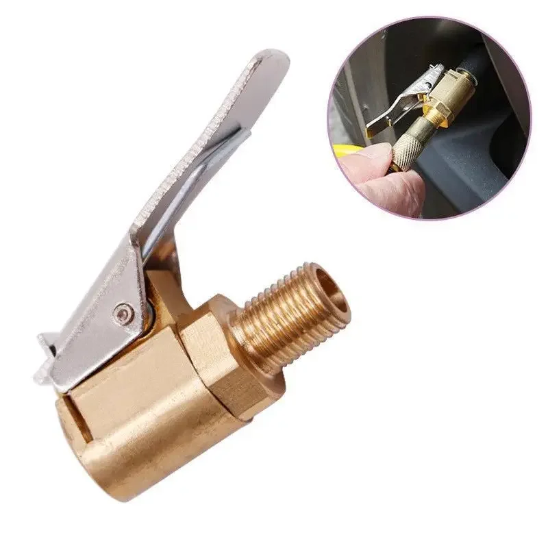 Tire Inflator Valve Connector Car Pump Auto Repair Tool 8mm Air Pump Chuck Clip