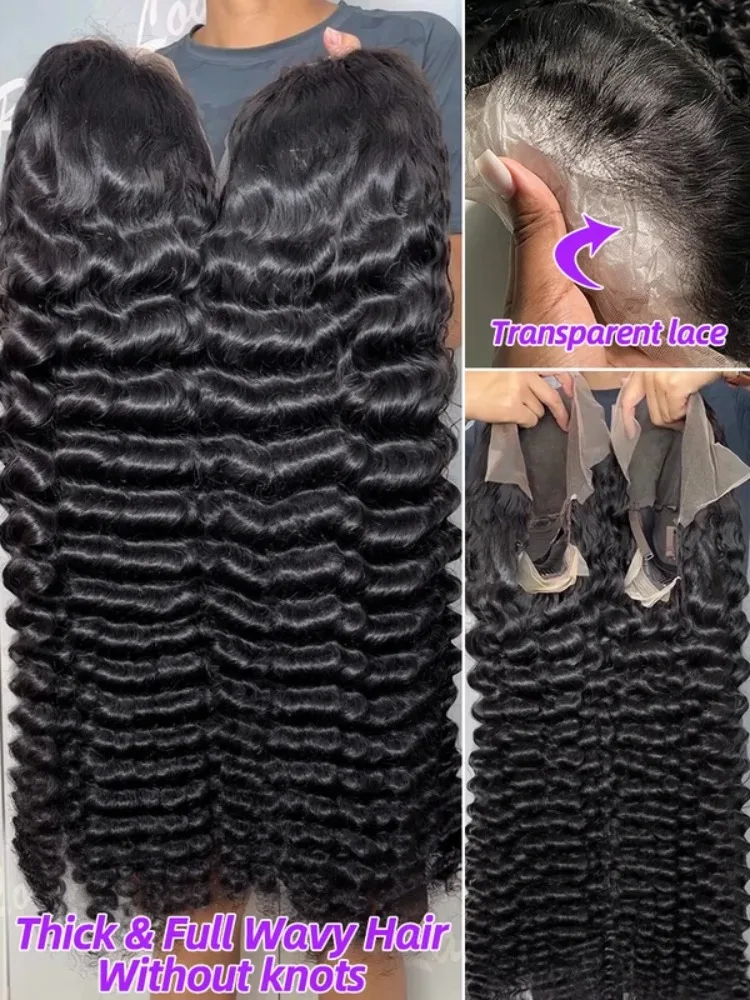 Loose Wave 13x6 HD Lace Frontal Wigs Loose Waves Wig Human Hair Brazilian Loose Deep Wave Curly Wigs Human Hair For Women