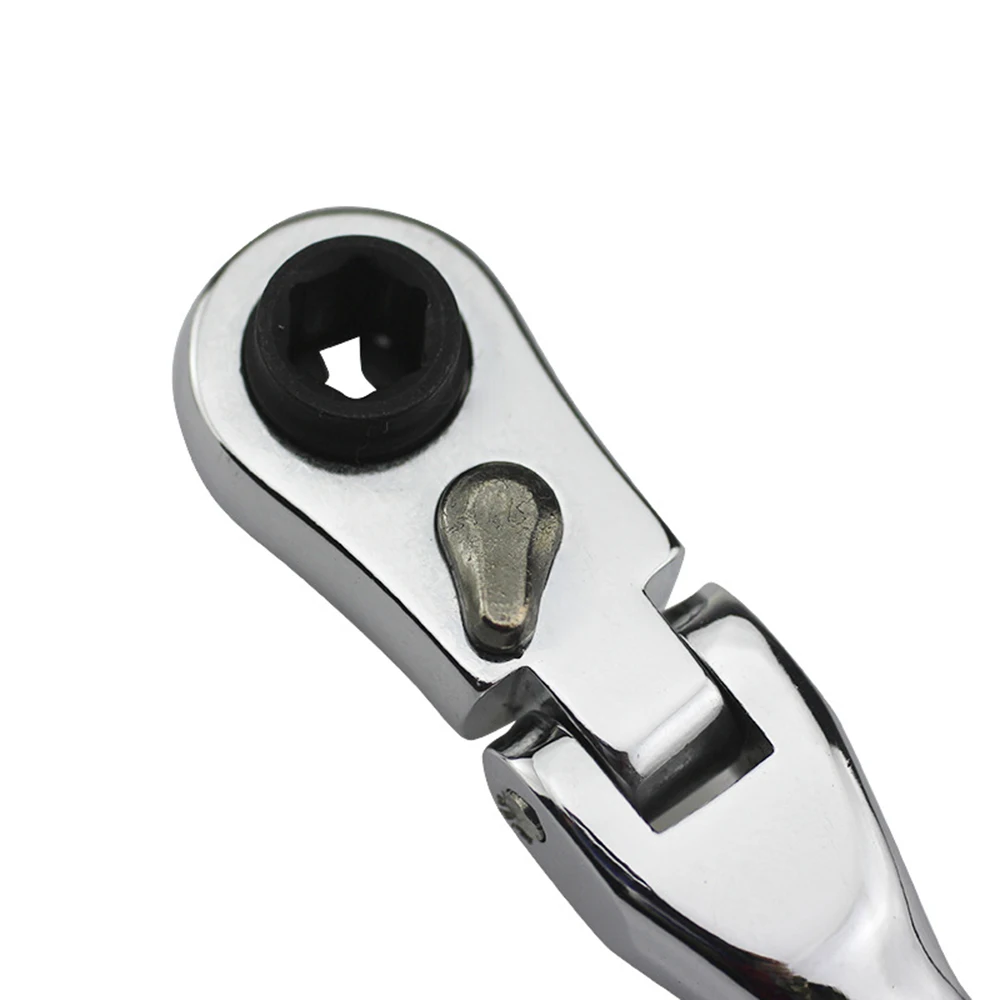 Mini 1/4 Inch Ratchet Wrench, 72-Tooth Reversible Chrome Vanadium Steel Ratchet Wrench with Socket & Bit Driver Dual Head 2