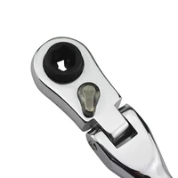 Mini 1/4 Inch Ratchet Wrench, 72-Tooth Reversible Chrome Vanadium Steel Ratchet Wrench with Socket & Bit Driver Dual Head 2