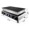 110V Mini Dutch Pancake Baker, 50PCS 1700W Commercial Electric Nonstick Waffle Maker Machine, 1.8 Inches Pancake Maker wit 2