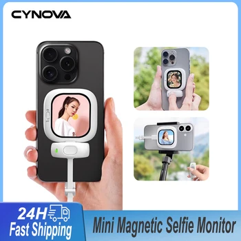 CYNOVA Mini Magnetic Selfie Monitor Screen AMOLED for Smartphone Rear Camera Selfie Vlog Live Stream for iPhone 16 15 14 pro max 1