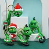 Cute Santa Claus Keychains Enamel Christmas Tree Wreath Keyrings Festival Gifts for Women Men Handbag Pendants