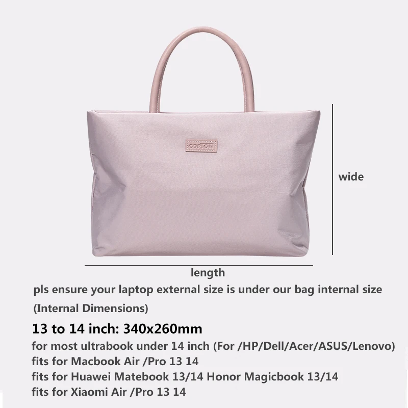 Mala de Transporte Feminina para Laptop Bolsa Pasta Macbook Air Pro 13 14.2 Huawei Xiaomi Lenovo Dell Asus Acer hp 13.3 14 Polegadas - Imagem 4