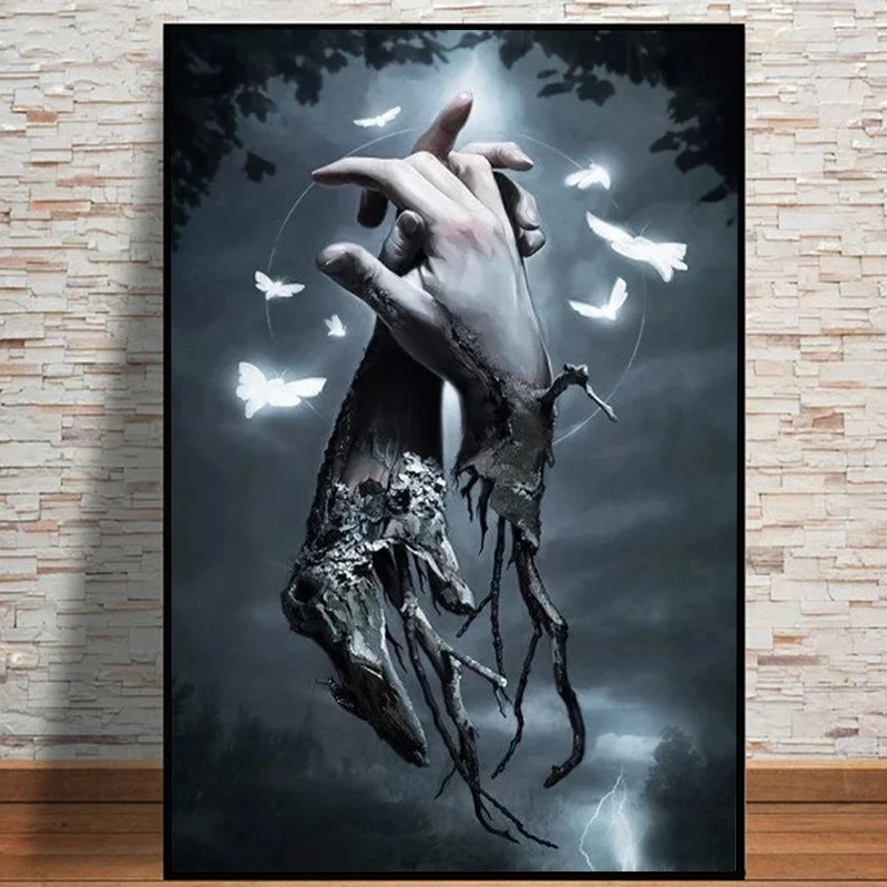 

Abstract Tree Root Hand In Hand Print Art Canvas Poster For Living Room Decor Home Wall Picture