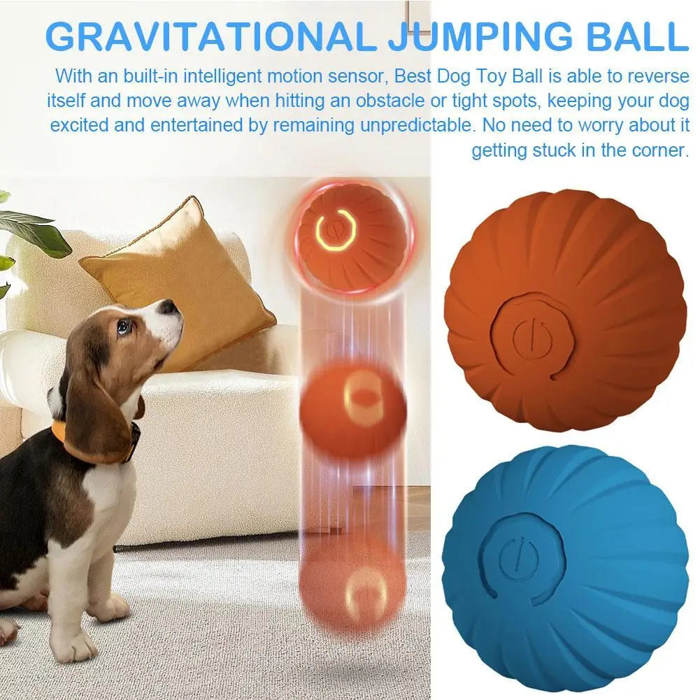 Smart Dog Toy Ball Electronic Interactive Pet Toy Moving Ball USB Automatic Moving Bouncing Ball Toys for Puppy Cats Toys 2