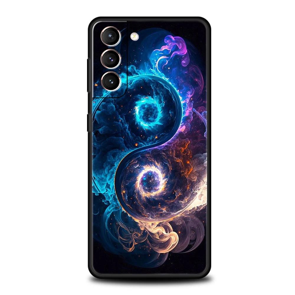 Galaxy Stars Silicone Phone Case - Beautiful Planet Design