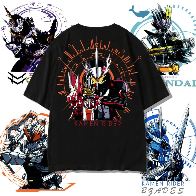 

Kamen Rider Holy Blade Co-branded T-shirt Men's Short Sleeve Children's Cotton Saber Anime Clothes Summer Boy T-shirt Trend