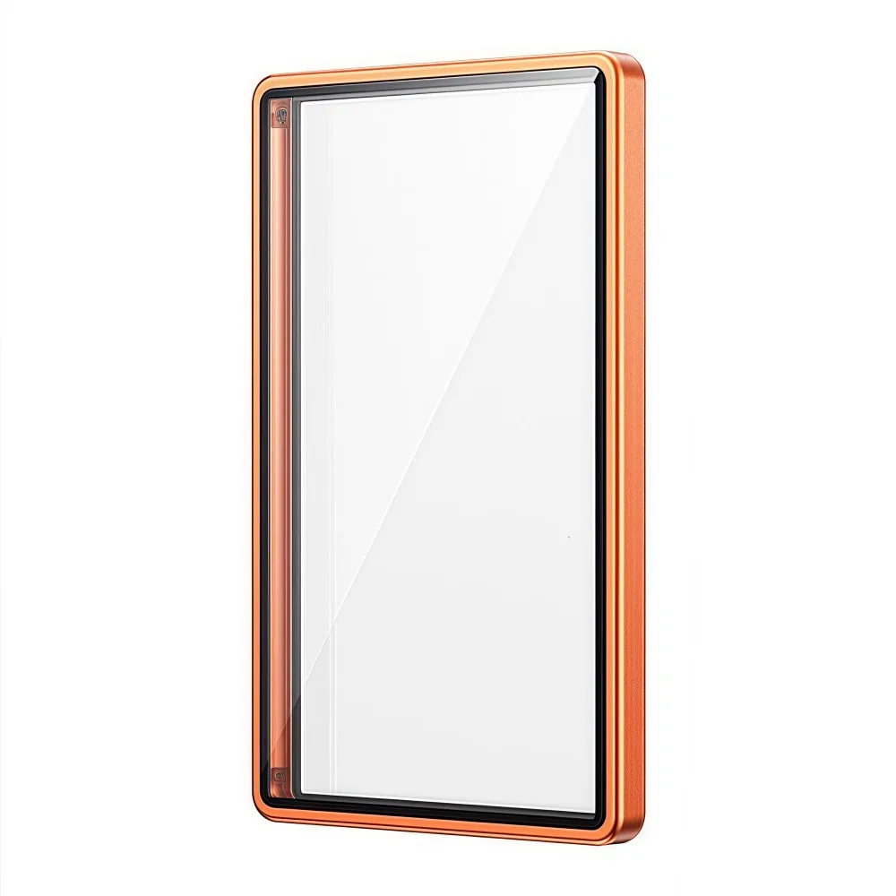 Premium Aluminium Frame Card Protector with UV Protection - Double-Sided Glass, Transparent & Durable