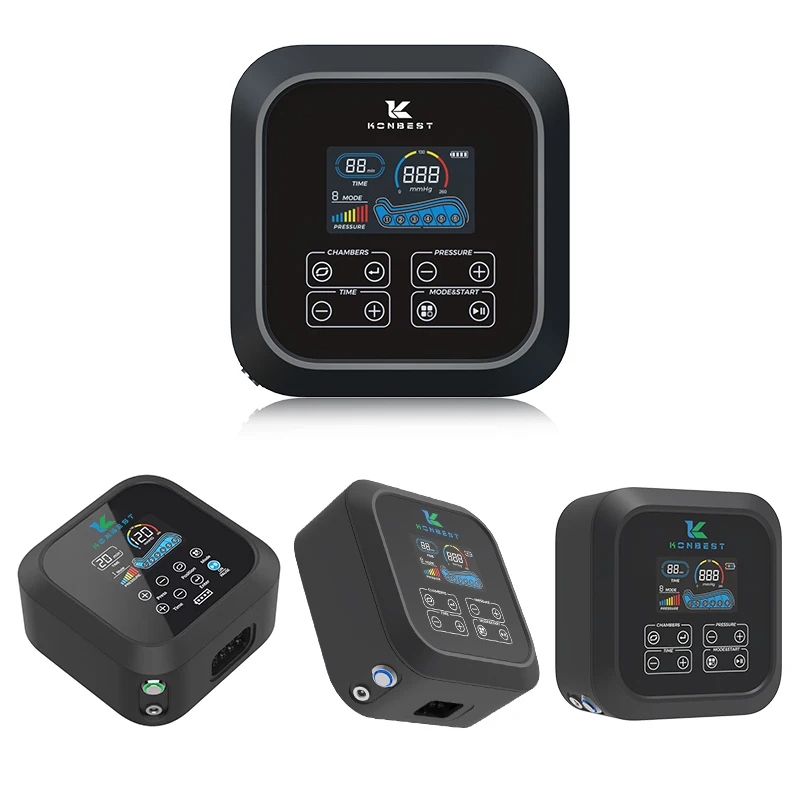 공기압축 시스템 발 및 다리 마사지 회복 압박 부츠 혈액순환 개선 최대 260mmHg