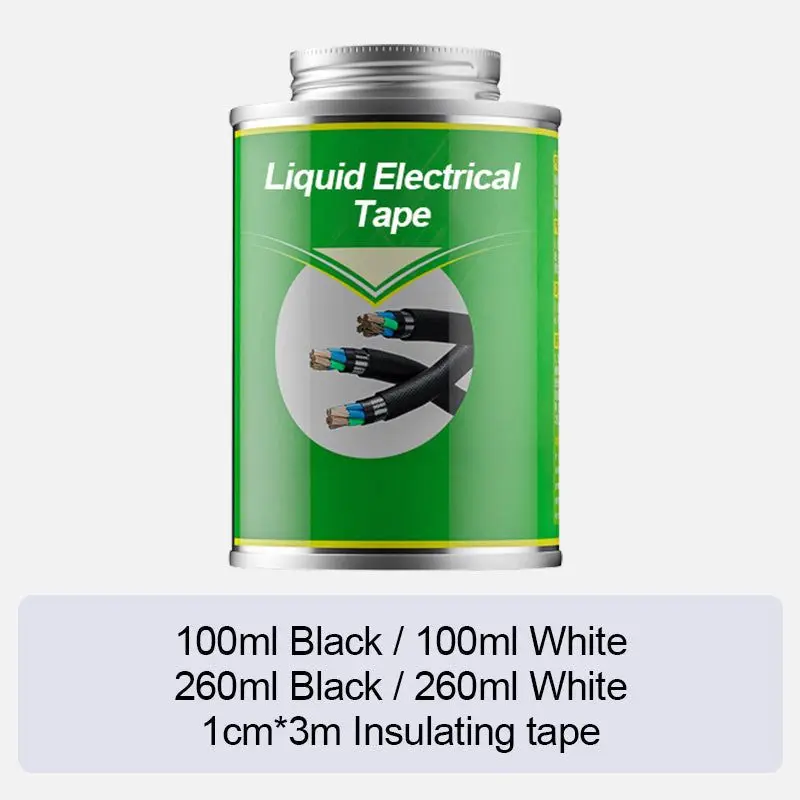 100/260ml Liquid Electrical Tape Insulating Sealant Paste Liquid Glue