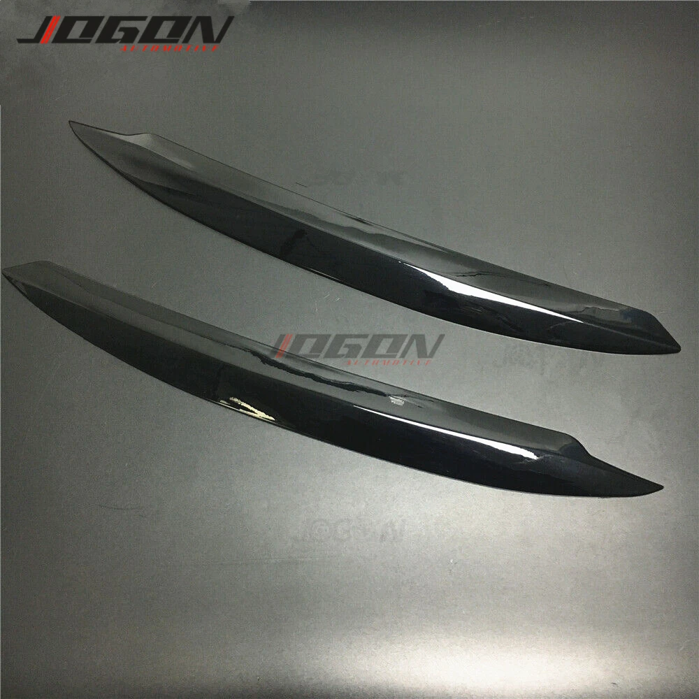 2PCS For VW Golf 7 VII GTI GTD GTE R MK7 2013-Carbon Look &Glossy Black Color Car Front Headlight Eyebrow Eyelid Cover Trim headlight eyebrows eyelid