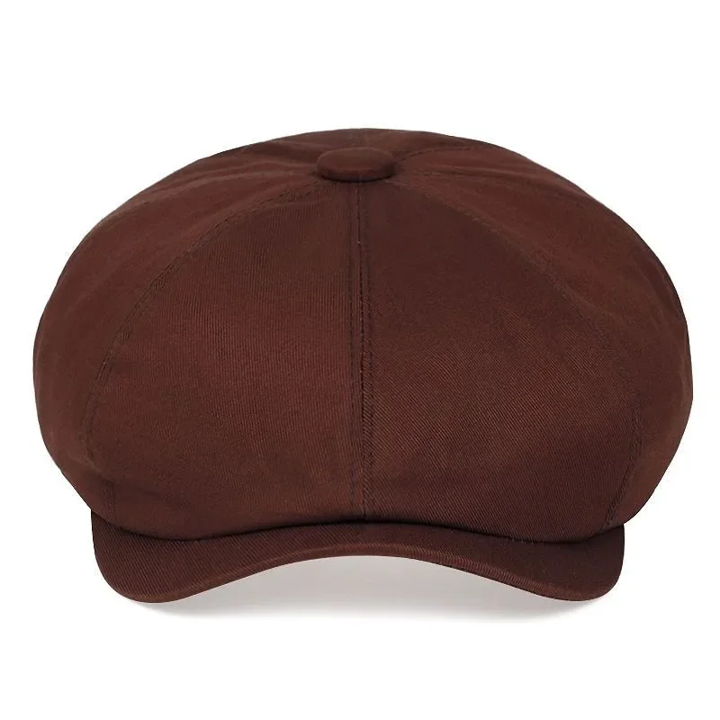 Newsboy Cap Fashion Newsboy Cap Men's Twill Cotton Hat 8 Panel Hat Baker Caps RetroGatsby Hats Casual Brand Cap Beret Male Gorras Hombre