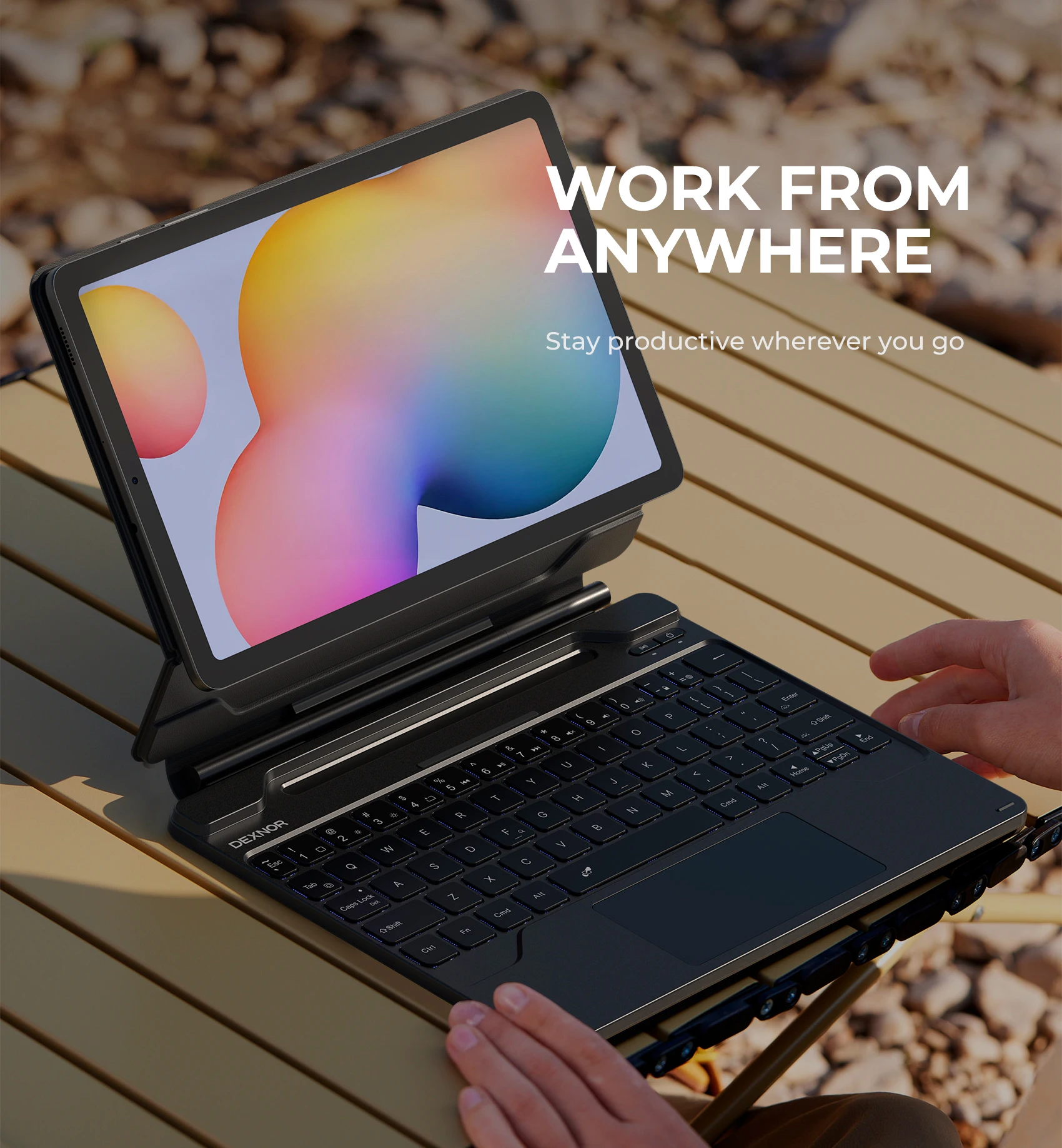 Dexnor for Samsung Galaxy Tab S6 Lite Case with Keyboard Magnetic