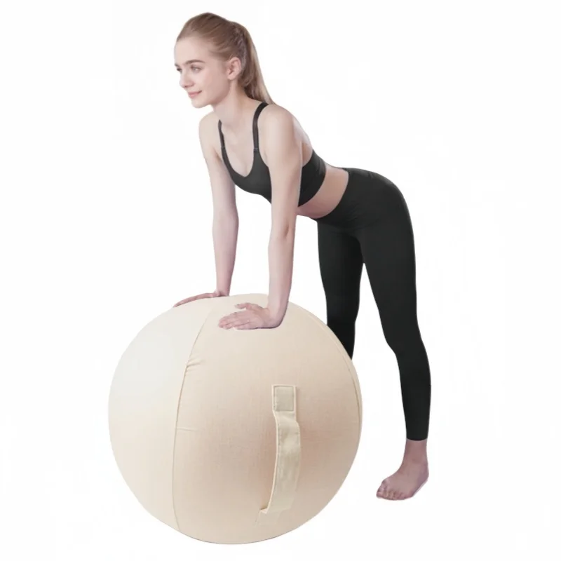 55/65/75/85cm Yoga Ball Cover Cotton and Hemp Yoga Ball Cover Anti-dirty and Not Easy To Anti-Slip Cotton