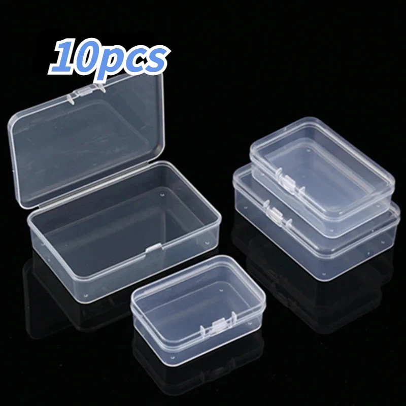 Mini Storage Boxes 10 Pieces Mini Plastic Rectangular Storage Box For Household