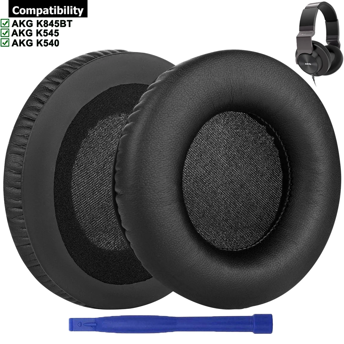 

1Pair Replacement Ear Pad Cushion Cups Cover Earpads Repair Parts for AKG K845BT K545 K540 Headphones