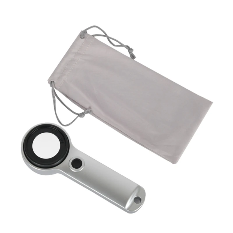 

30X Glass LED Illuminated Eye Loupe Magnifier Handheld- Lens for Coin Stamps- Reading Dropship