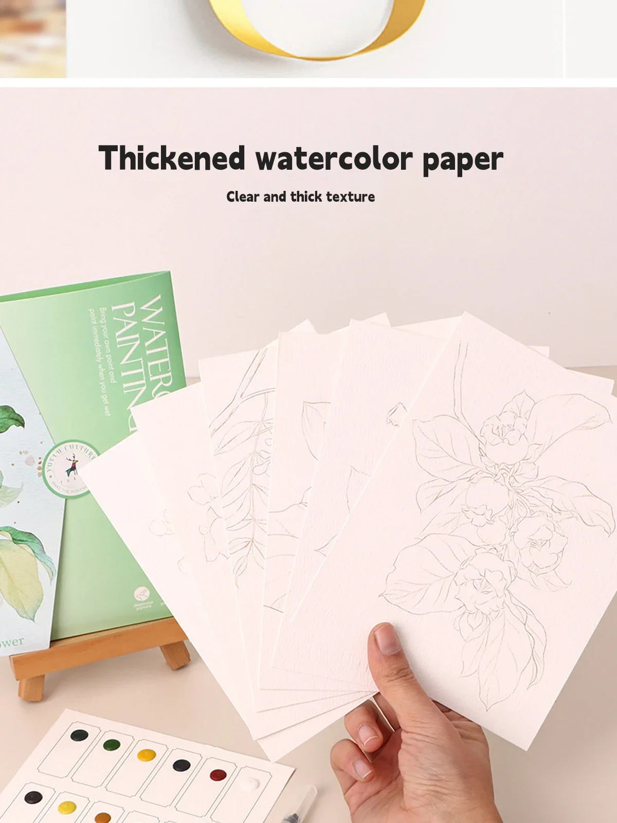 Graffiti-Malbuch für Kinder, Schreibwaren, 6 Blatt, kreatives Aquarell-Malbuch, 12 Farben, solide Aquarellfarbe – Detail 10