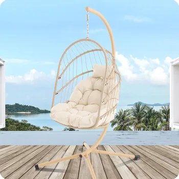 Foldable Wicker Hanging Egg Chair 1