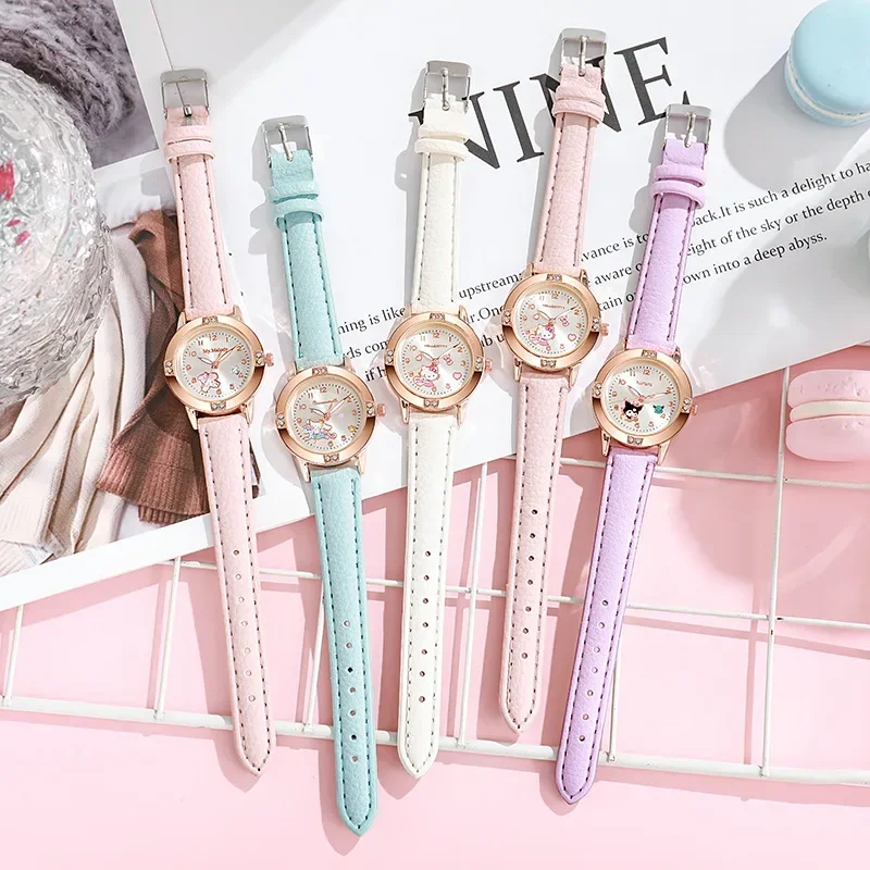 Sanrio Hello Kitty Quartz Wristwatch Cartoon Anime Children Watch